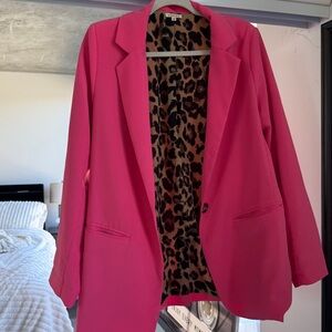 Women's Pink Blazer- L